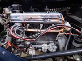 a close up of a car ' s engine in the back of the car