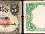three different types of old currency are shown in three different images