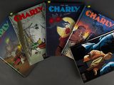 five comics are lined up on top of each other on a table