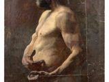an image of a painting of a man with a beard holding something