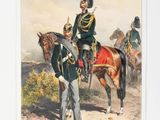 painting of a man in uniform on a horse next to another man on a horse