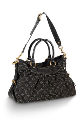 Sac à bandoulière Louis Vuitton en cuir noir à motif Monogramme