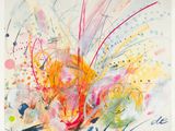 the cover of a book with an abstract painting on it
