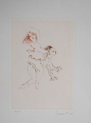 drawing of a woman holding a child in her arms