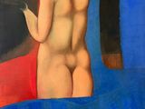 une image représentant un tableau d'une femme nue assise sur un lit