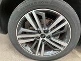 a close up view of a tire on a car