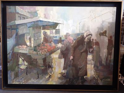 ROGER THALAMY (né en 1927) Marché Limousin, HST SBG, D : 73 …