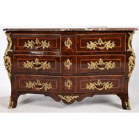 LARDIN. COMMODE TOMBEAU LOUIS XV de forme galbée en façade e… (photo 2)