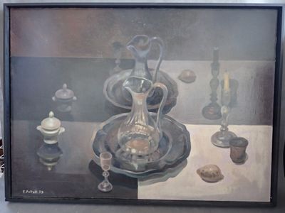 Pierre POTET (1924-2015), la carafe, huile sur toile, SBG da…