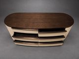 a close up of a table with two drawers on top of it