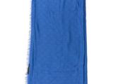 a close up of a blue scarf on a white background