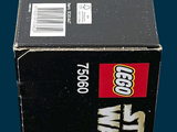 a box of lego star wars toys on a blue background
