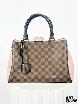 Sac à main Louis Vuitton en toile Damier et cuir