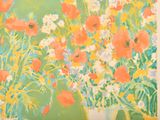 a picture of a painting of flowers in a vase