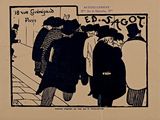 illustration représentant un groupe d'hommes alignés devant un panneau