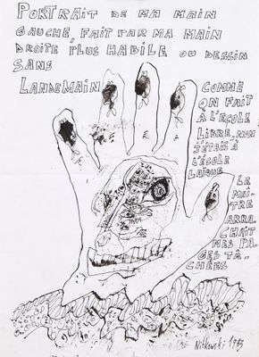 Stani Nitkowski (1949-2001) Portrait de ma main gauche, fait…