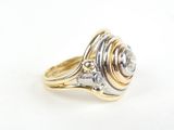 an image of a gold and silver ring with diamonds
