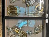 a picture of a display case with a lot of glass items