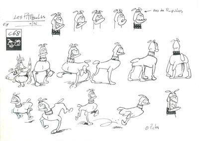 sketches of cartoon characters in various poses and poses for animation