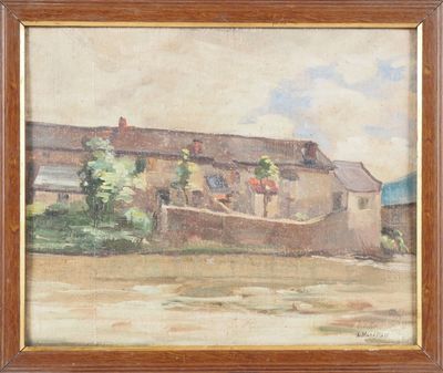 une image représentant un tableau d'une maison dans un cadre champêtre