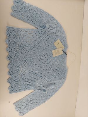 JDY - Pull cropped en maille ajourée - Col V - Manches 3/4 -…