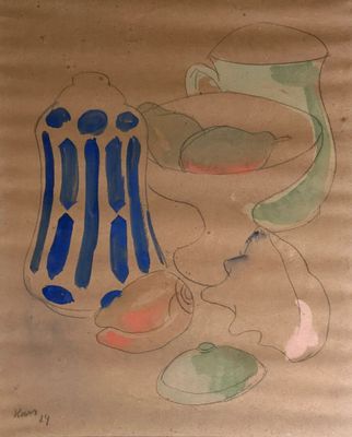 Georges KARS (1880/82-1945). Nature morte aux poires, 1924 A…