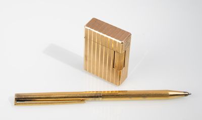 S.T. DUPONT, Stylo bille en vermeil, poids brut 29,62g