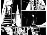 a black and white image of a comic strip with a man in the doorway
