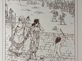 an image of a drawing of a scene from the bible