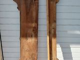 two pieces of wood that have been cut in half