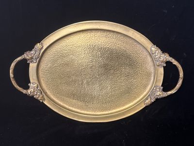 Lourd plateau en bronze des années 20, 42 x 27 - 2kg800