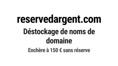 Nom de domaine reservedargent.com.