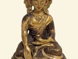 statue of a woman sitting in a lotus position on a white background
