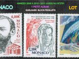 four stamps with a drawing of a man and a woman on them
