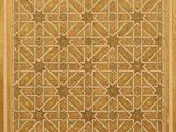 a painting of a pattern on a wall in a building