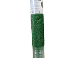 a close up of a roll of green grass on a white background