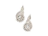 pair of diamond earrings on a white background