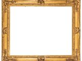un cadre doré ancien sur fond blanc