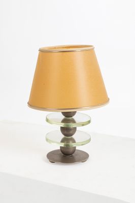 Jacques ADNET, attribué à Lampe moderniste en métal nickelé … - Photo 1