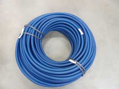 an image of a blue hose on a table