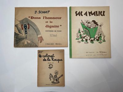 three french children ' s books on display on a table
