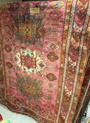 a very large rug on display in a store