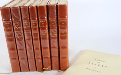 [Littérature] - BALZAC. Suite de sept volumes reliés dont : …