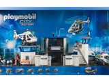 un coffret Playmobil comprenant une voiture de police et un hélicoptère