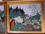 a picture of a painting on the wall of a house
