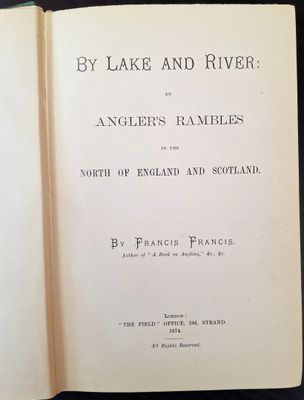 an open book with the title of a poem written by lake and river angler ' s rambles in the north of england and scotland