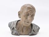 a bust of a man with a shirt on it