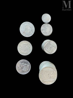 six different types of coins are shown on a black background