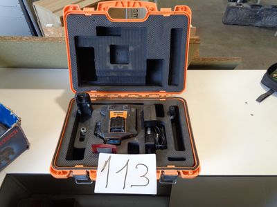 an orange and black case that has a camera in it