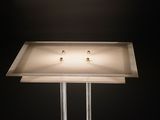 a lamp that is on top of a table